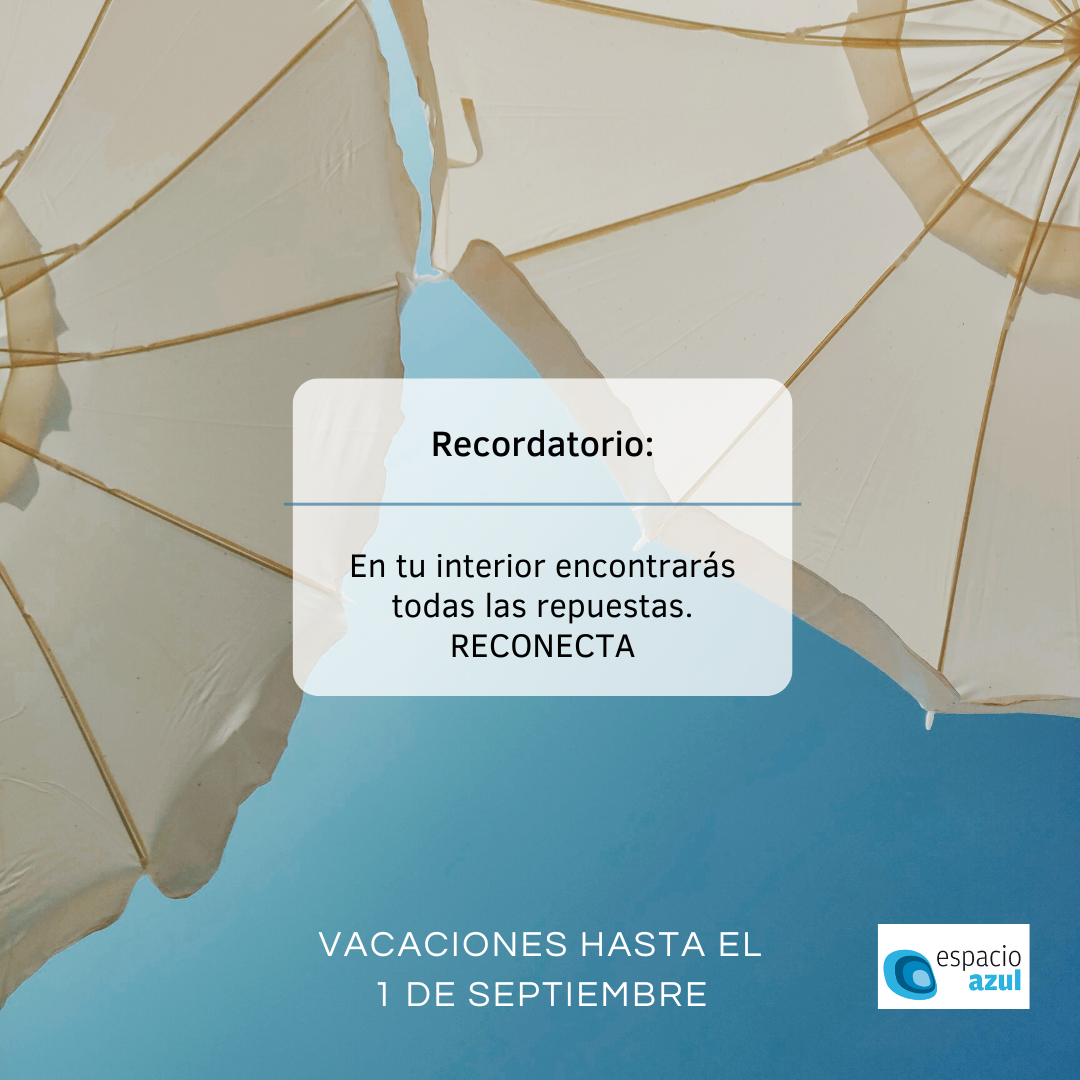 Vacaciones del 15 de agosto al 1 de septiembre